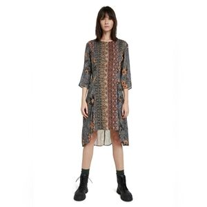 Desigual Gold Tread Fall Design Dress